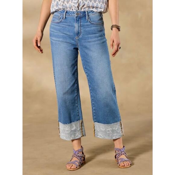 DRIFTWOOD Denim - Driftwood Charlee Cuff Jeans Floral Embroidered Cuff 26